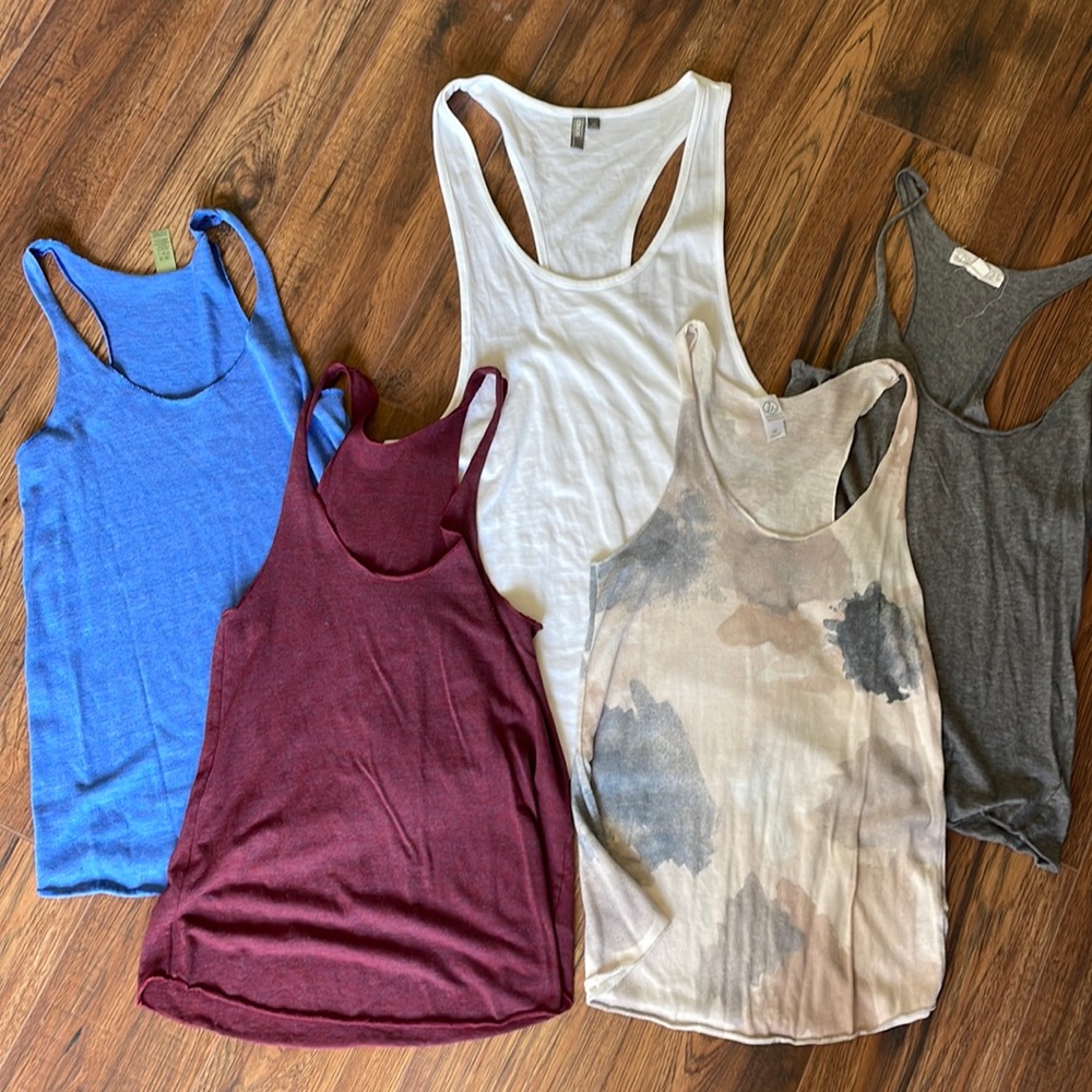 Set of 5 Slub Tanks